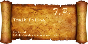 Tomik Polina névjegykártya